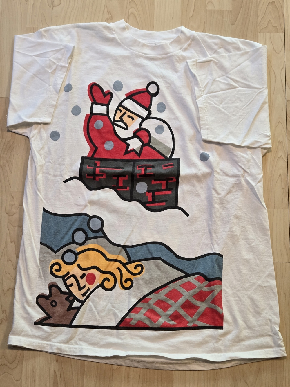 Vintage 1996 USPS Christmas stamp Tultex Shirt Xl